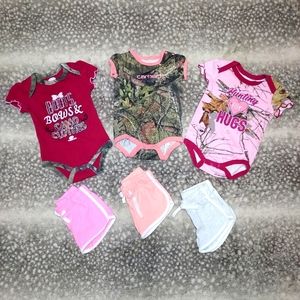 1 carhartt, 2 Mossy oak, 3 shorts